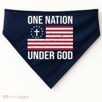 One Nation Under God American Christian Flag USA-Made Doggie Bandana thumb 0