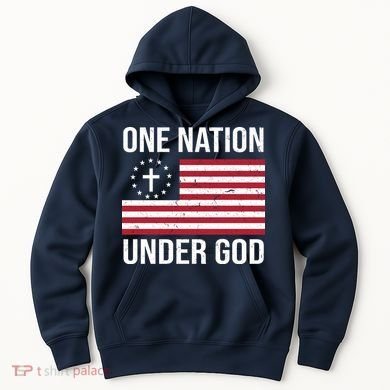 One Nation Under God American Christian Flag Hoodie