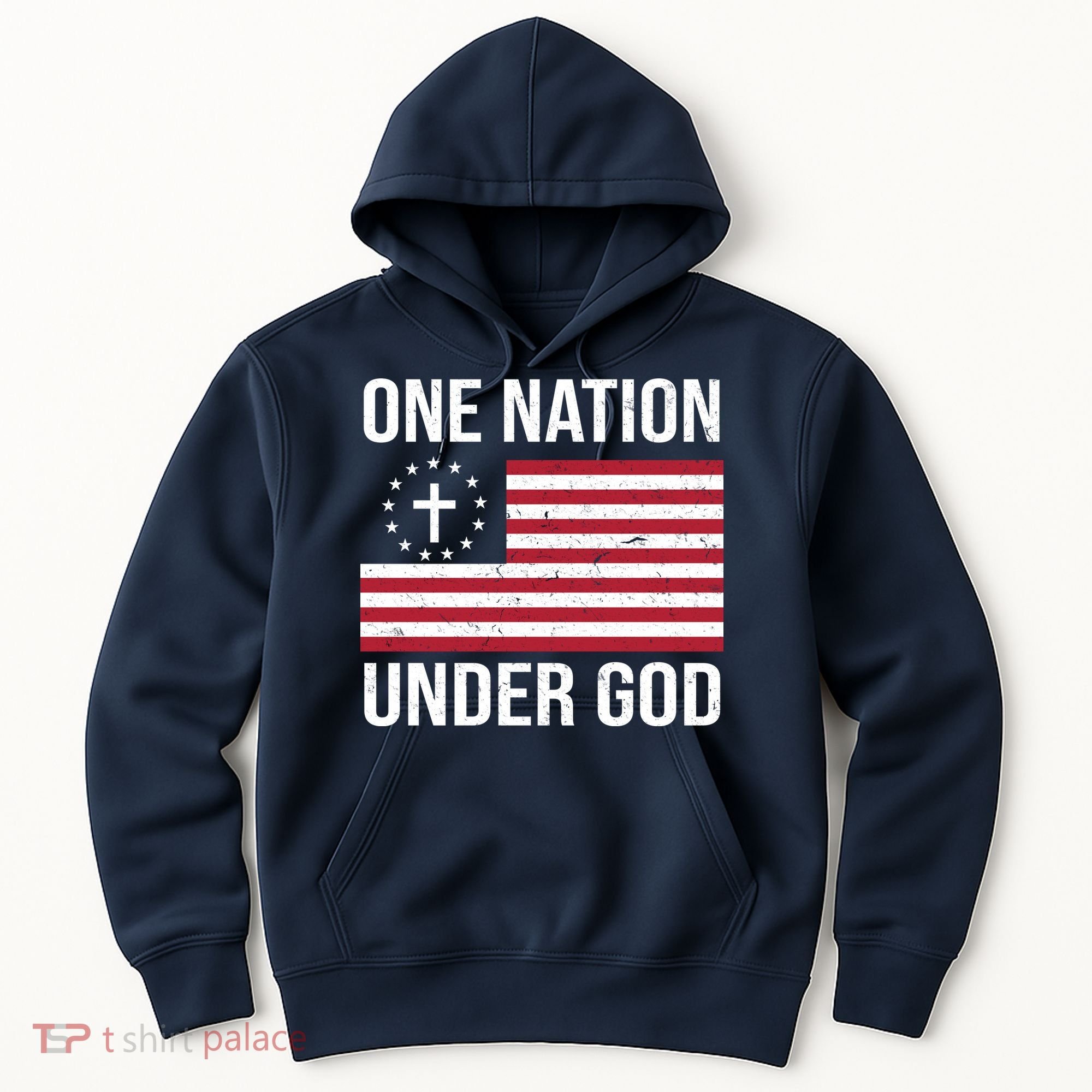 One Nation Under God American Christian Flag Hoodie