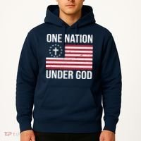 One Nation Under God American Christian Flag Hoodie thumb 2