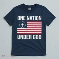One Nation Under God American Christian Flag T-Shirt thumb 5