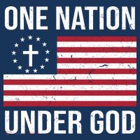 One Nation Under God American Christian Flag Women's Hoodie thumb 2