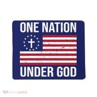 One Nation Under God American Christian Flag Mousepad thumb 0