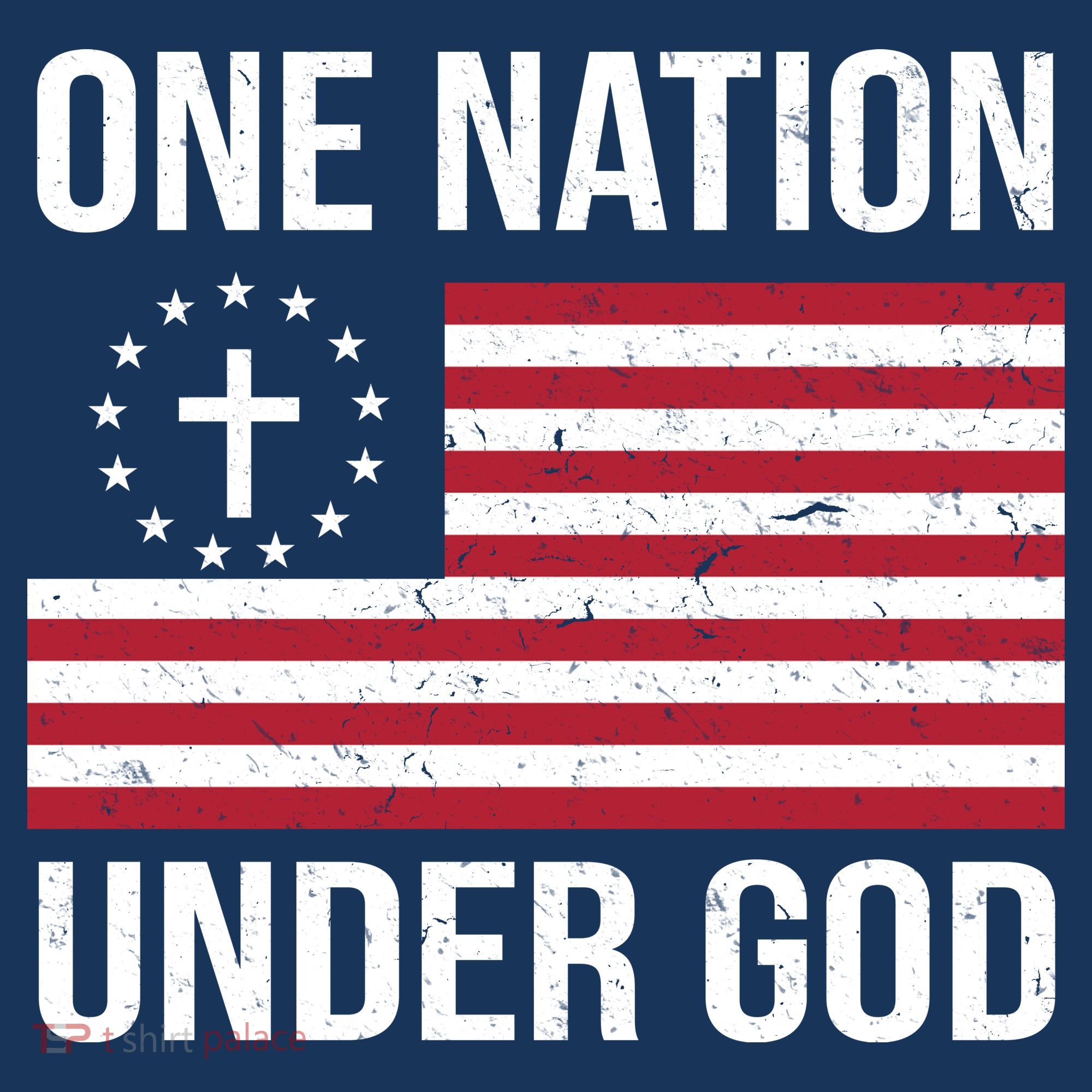 One Nation Under God American Christian Flag Women's Tank Top