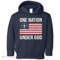 One Nation Under God American Christian Flag Toddler Hoodie thumb 0