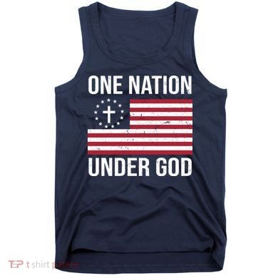 One Nation Under God American Christian Flag Tank Top