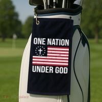 One Nation Under God American Christian Flag Golf Towel thumb 2