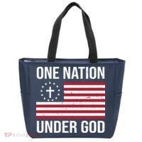 One Nation Under God American Christian Flag Tote Bag thumb 0