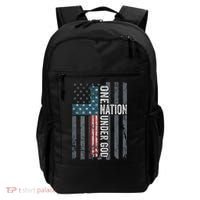 ONE NATION UNDER GOD USA Cross Flag Christian ON BACK Backpack thumb 0