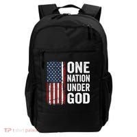 One Nation Under God Patriotic Christian Usa Flag Backpack thumb 0