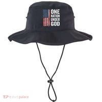 One Nation Under God Patriotic Christian Usa Flag Bucket Hat thumb 0