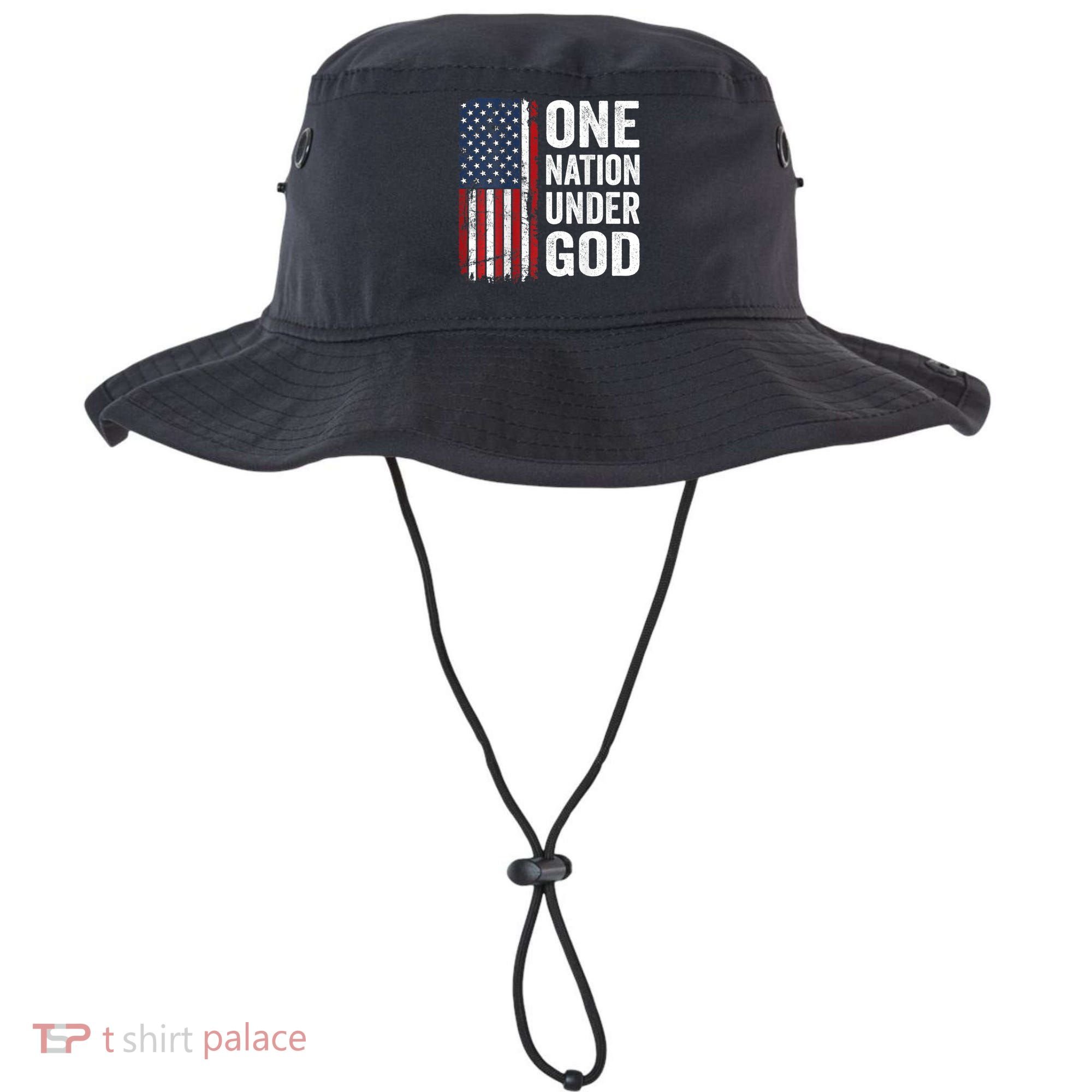 One Nation Under God Patriotic Christian Usa Flag Bucket Hat