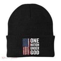 One Nation Under God Patriotic Christian Usa Flag Beanie thumb 0