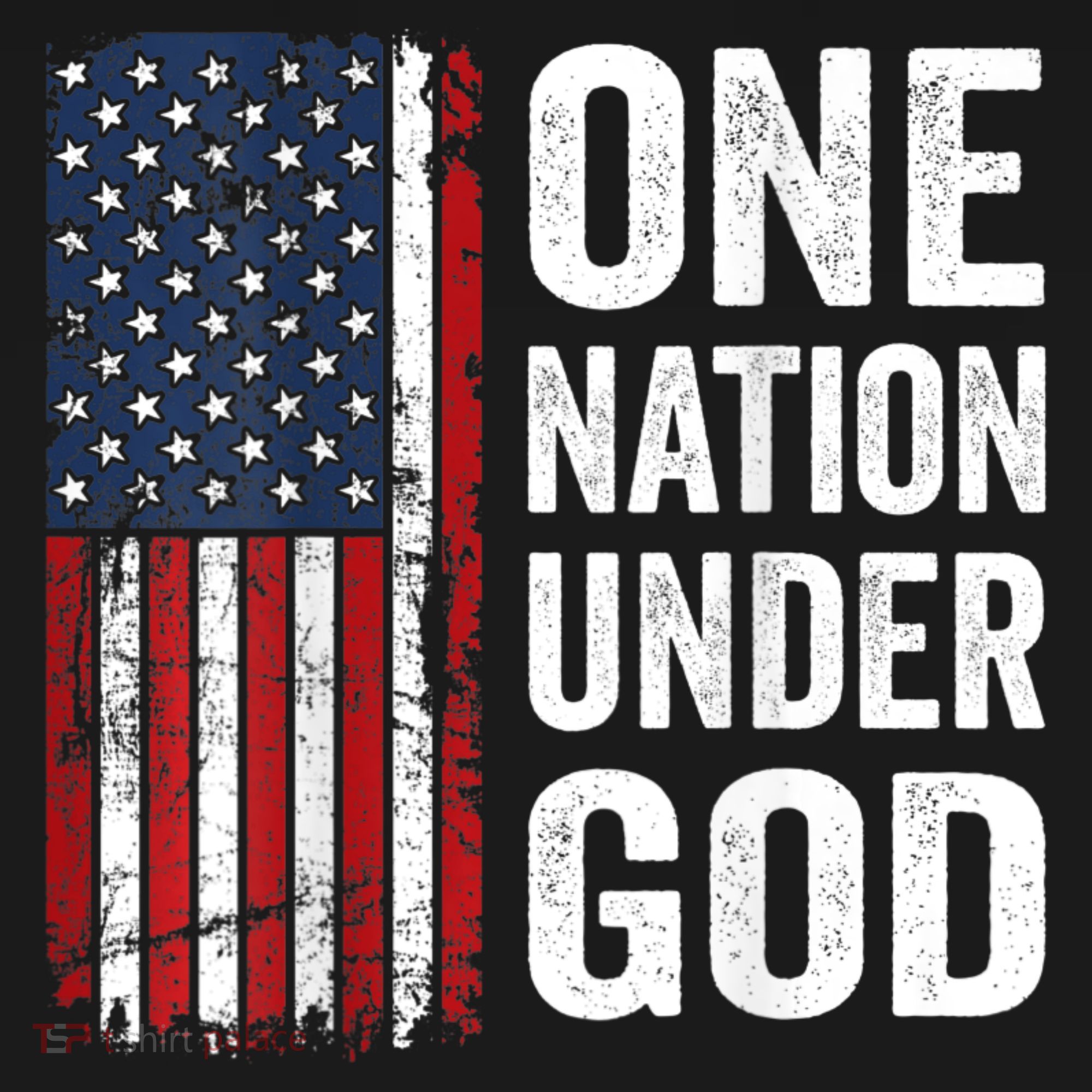 One Nation Under God Patriotic Christian Usa Flag Women's Hoodie
