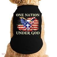 One Nation Under God Patriotic Usa Christian Doggie Tank thumb 0