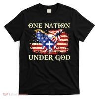 One Nation Under God Patriotic Usa Christian T-Shirt thumb 0