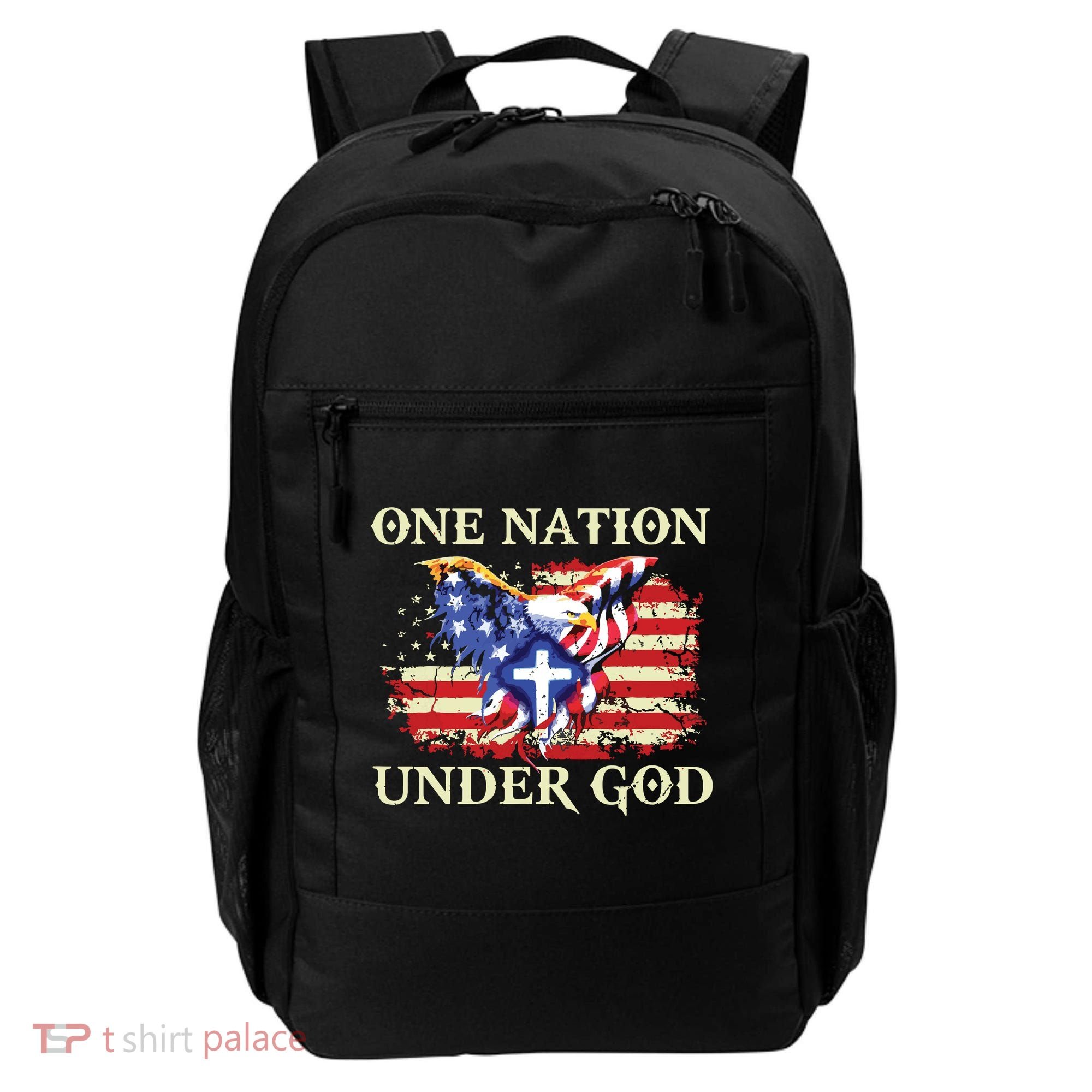 One Nation Under God Patriotic Usa Christian Backpack