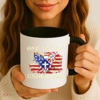 One Nation Under God Patriotic Usa Christian Coffee Mug thumb 3