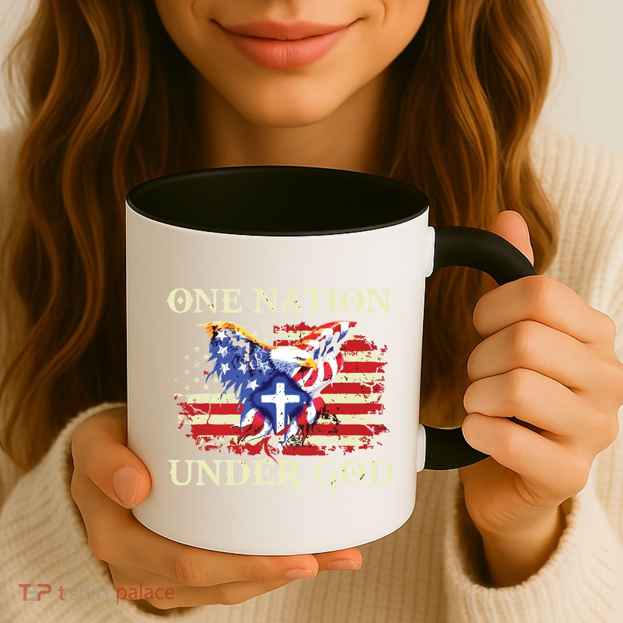 One Nation Under God Patriotic Usa Christian Coffee Mug