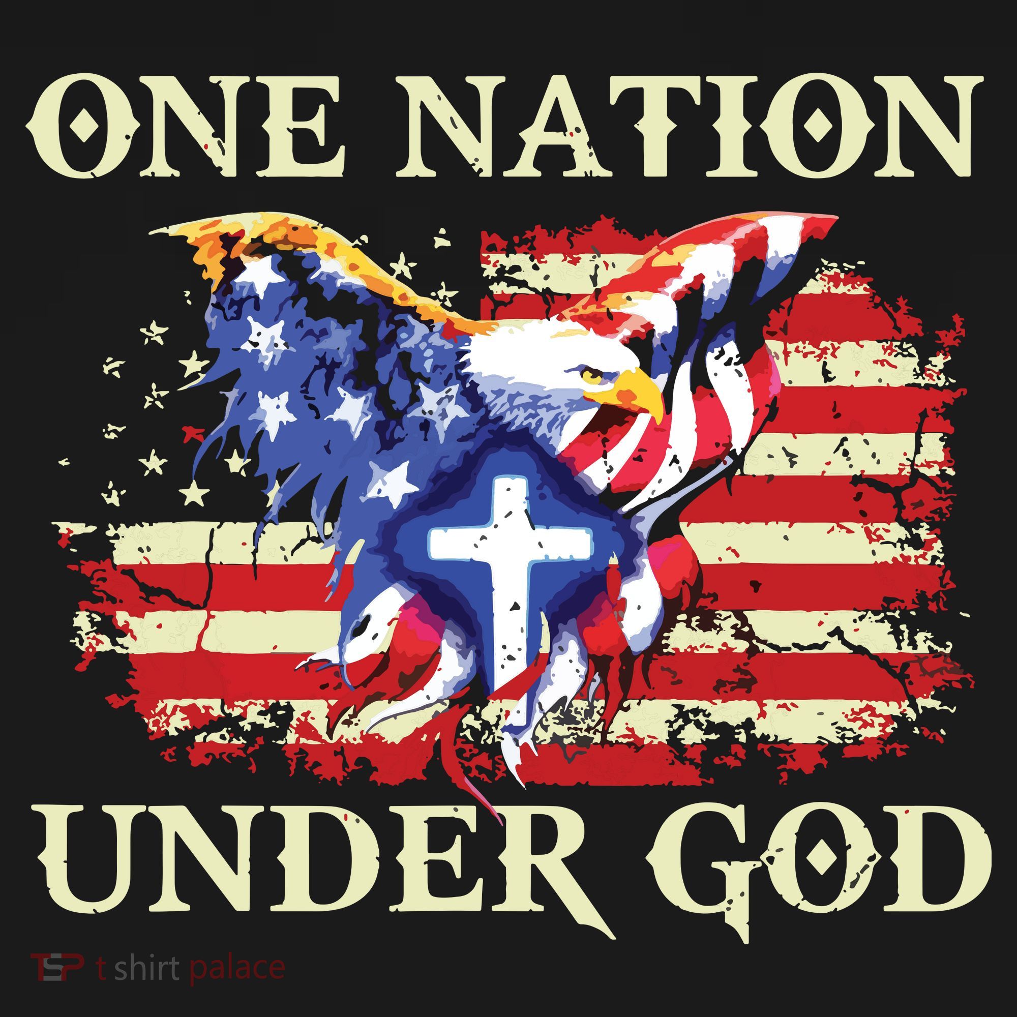 One Nation Under God Patriotic Usa Christian Women's Hoodie