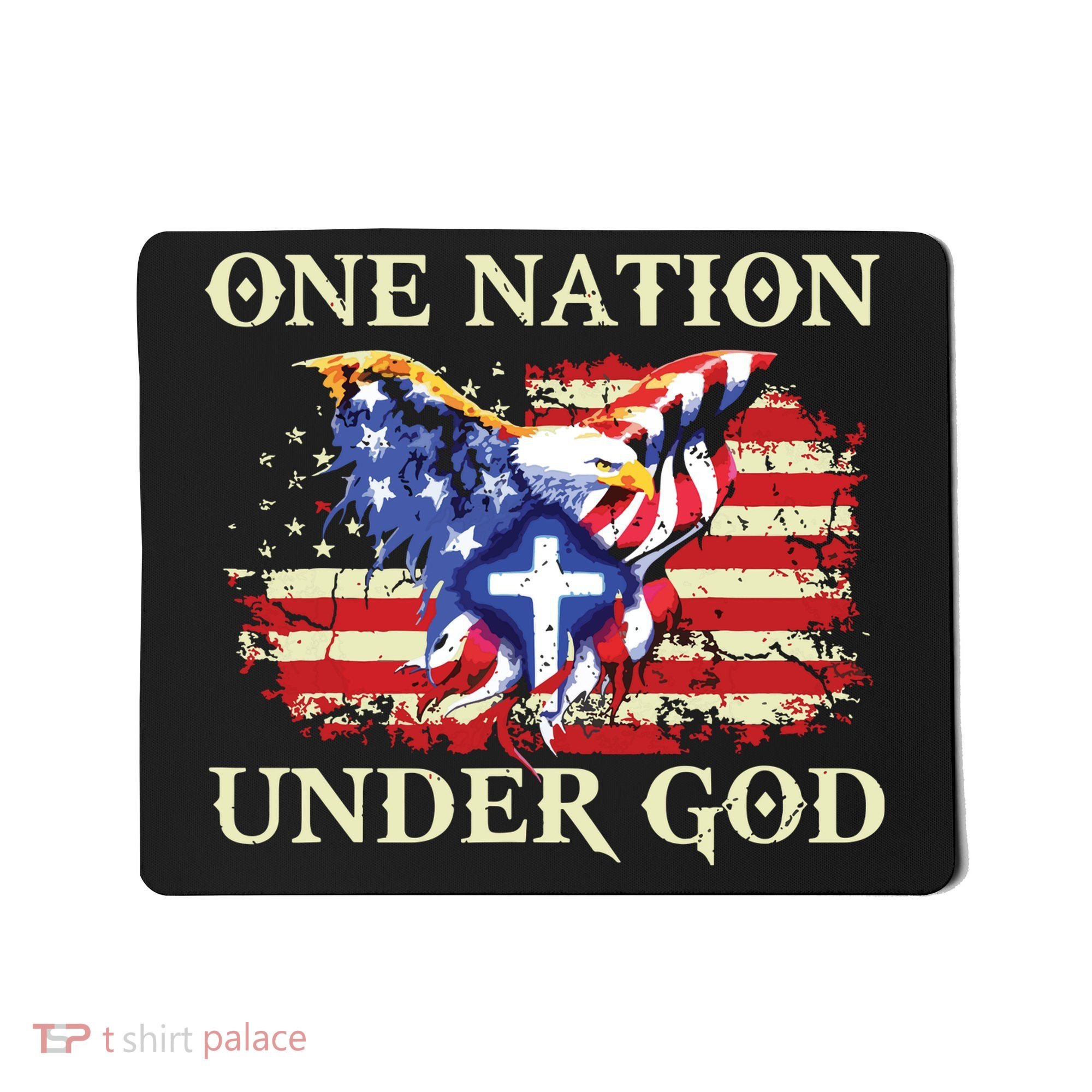 One Nation Under God Patriotic Usa Christian Mousepad