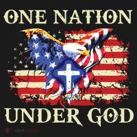 One Nation Under God Patriotic Usa Christian Mousepad thumb 1
