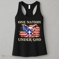 One Nation Under God Patriotic Usa Christian Women's Tank Top thumb 3