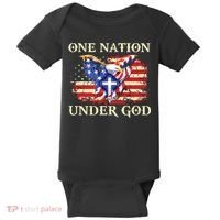 One Nation Under God Patriotic Usa Christian Baby Bodysuit thumb 0