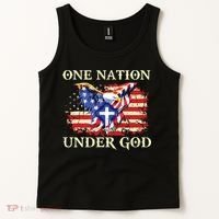 One Nation Under God Patriotic Usa Christian Tank Top thumb 2