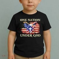 One Nation Under God Patriotic Usa Christian Toddler T-Shirt thumb 2