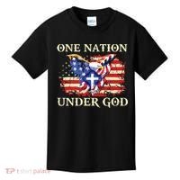 One Nation Under God Patriotic Usa Christian Kids T-Shirt thumb 0