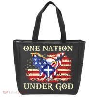 One Nation Under God Patriotic Usa Christian Tote Bag thumb 0