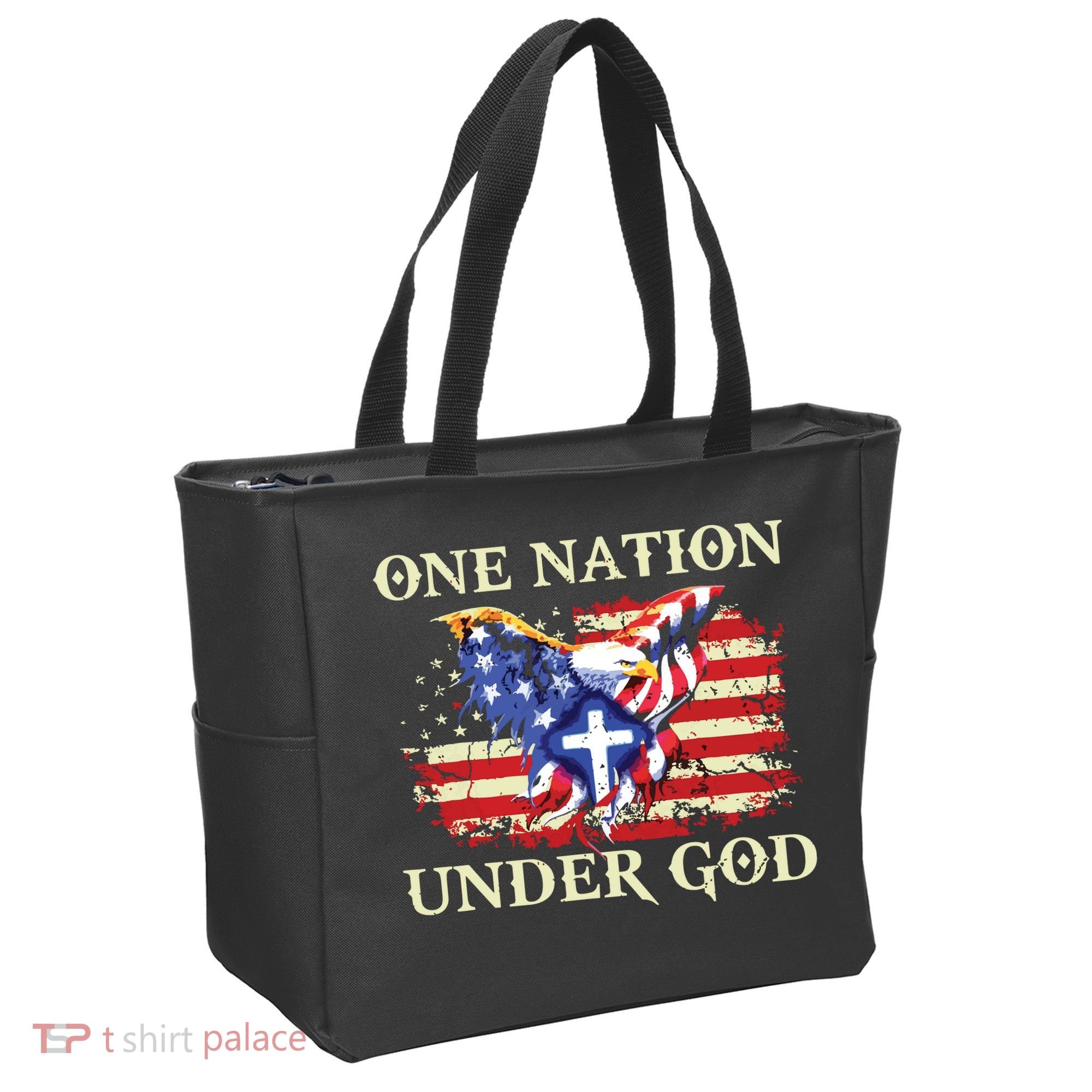 One Nation Under God Patriotic Usa Christian Tote Bag