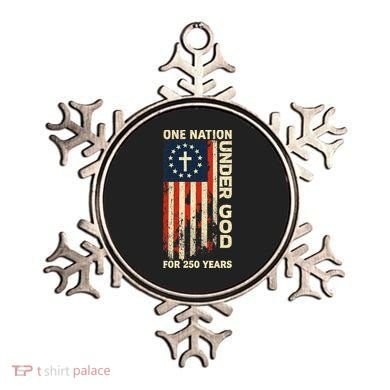 One Nation Under God For 250 Years Distressed Grunge USA Flag Ornament