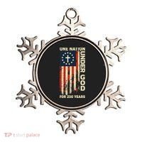 One Nation Under God For 250 Years Distressed Grunge USA Flag Ornament thumb 0