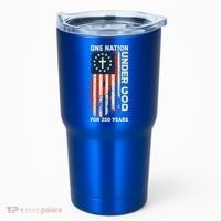 One Nation Under God For 250 Years Distressed Grunge USA Flag Tumbler thumb 0