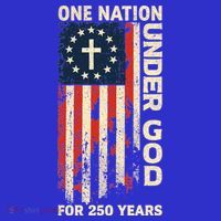 One Nation Under God For 250 Years Distressed Grunge USA Flag Mousepad thumb 1