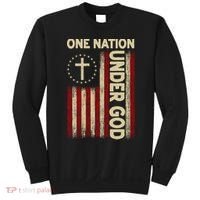 One Nation Under God Flag 4th Of July Patriotic Christian  Sweatshirt thumb 0