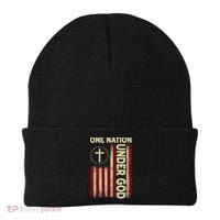 One Nation Under God Flag 4th Of July Patriotic Christian  Beanie thumb 0