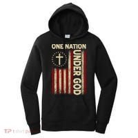 One Nation Under God Flag 4th Of July Patriotic Christian  Women's Hoodie thumb 0