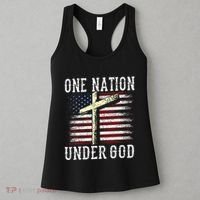 One Nation Under God America American Us Usa Patriotic Us Women's Tank Top thumb 3
