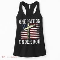 One Nation Under God America American Us Usa Patriotic Us Women's Tank Top thumb 0