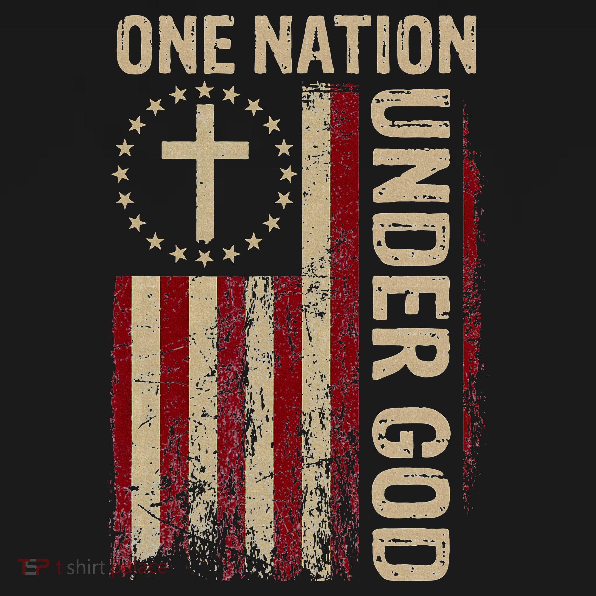 One Nation Under God Flag 4th Of July Patriotic Christian Baby Bodysuit