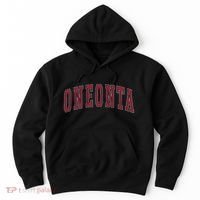 Oneonta New York Souvenir College Style Red Text Hoodie thumb 0
