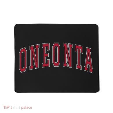 Oneonta New York Souvenir College Style Red Text Mousepad