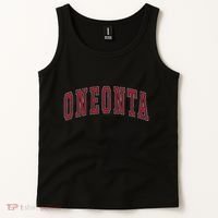 Oneonta New York Souvenir College Style Red Text Tank Top thumb 2