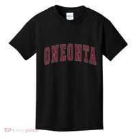Oneonta New York Souvenir College Style Red Text Kids T-Shirt thumb 0