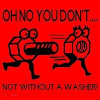 Oh No You Don't Not Without A Washer Funny Mechanic Santa Hat thumb 1