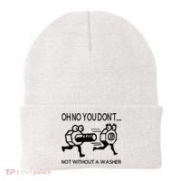 Oh No You Don't Not Without A Washer Funny Mechanic Beanie thumb 0