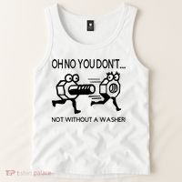 Oh No You Don't Not Without A Washer Funny Mechanic Tank Top thumb 2